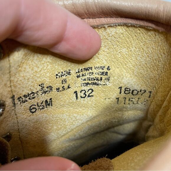 Laredo Vintage Leather Lace Up Roper Granny Paddock Fringe Tan Cowgirl Boots 6.5 - Picture 7 of 7